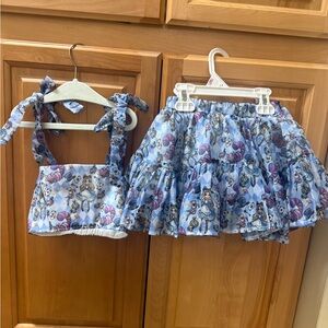 Mellastitched two piece Disney Alice in wonderland set